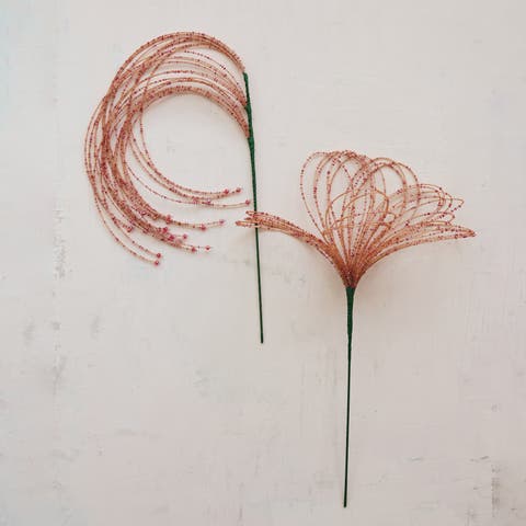 Handcrafted Glass & Iron Beaded Spray Arrangement