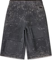DIESEL® Gender Inclusive S-Typ Marble Effect Wide Leg Utility Shorts