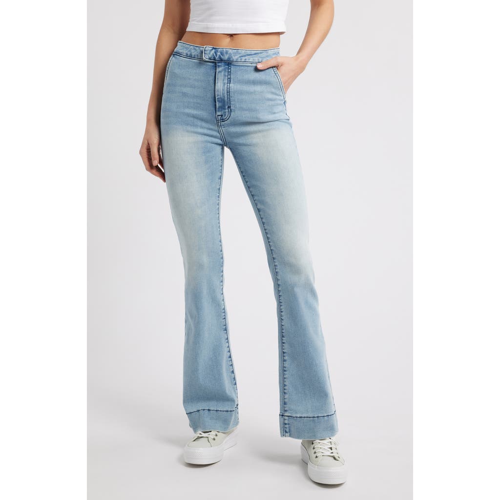 Hidden Jeans High Waist Flare Jeans In Light Wash