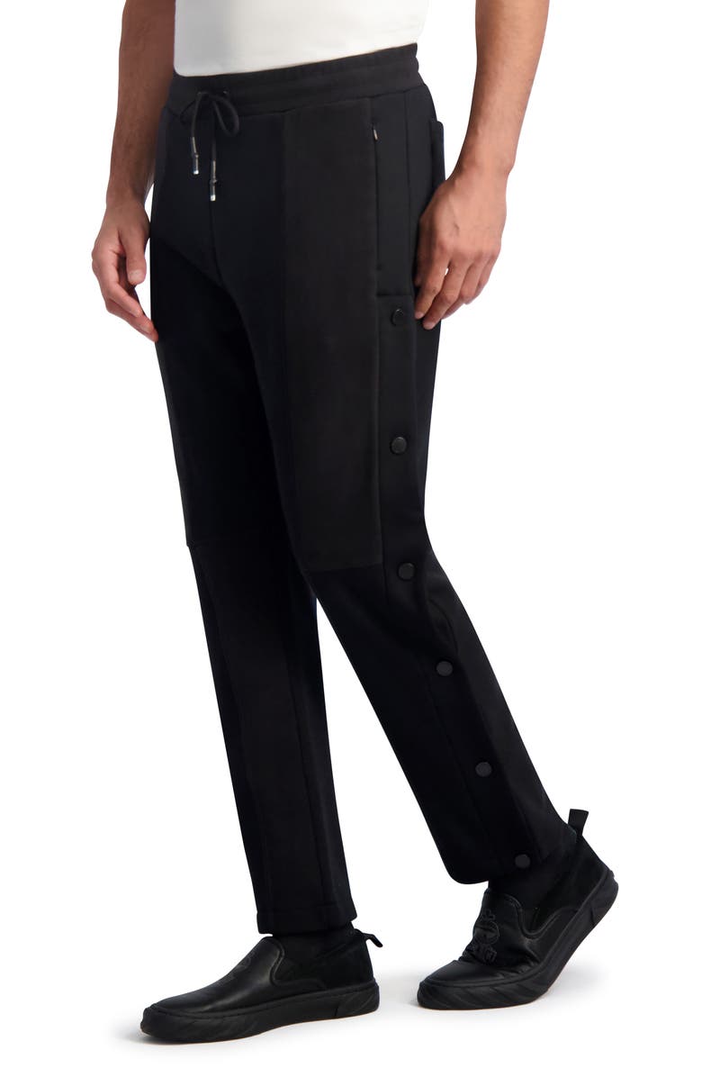 KARL LAGERFELD PARIS Double Knit Track Pants, Alternate, color,