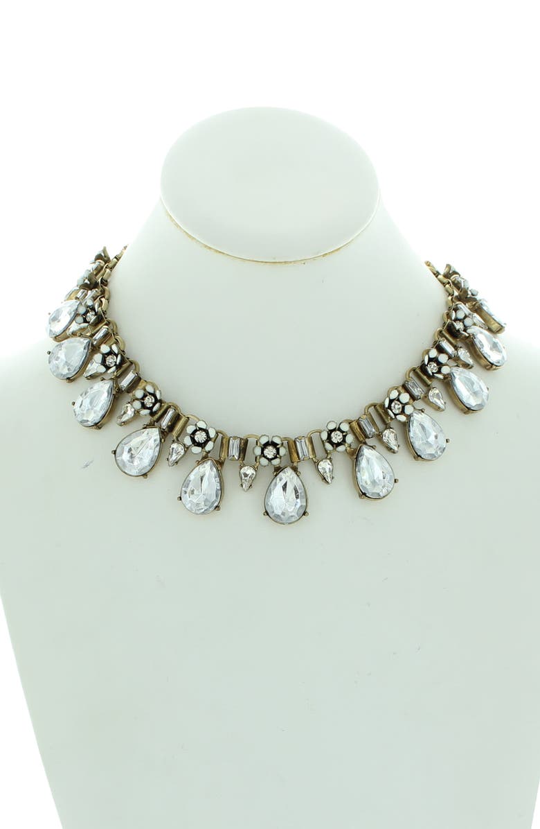 OLIVIA WELLES Krystle Collar Necklace, Alternate, color, Gold / Clear