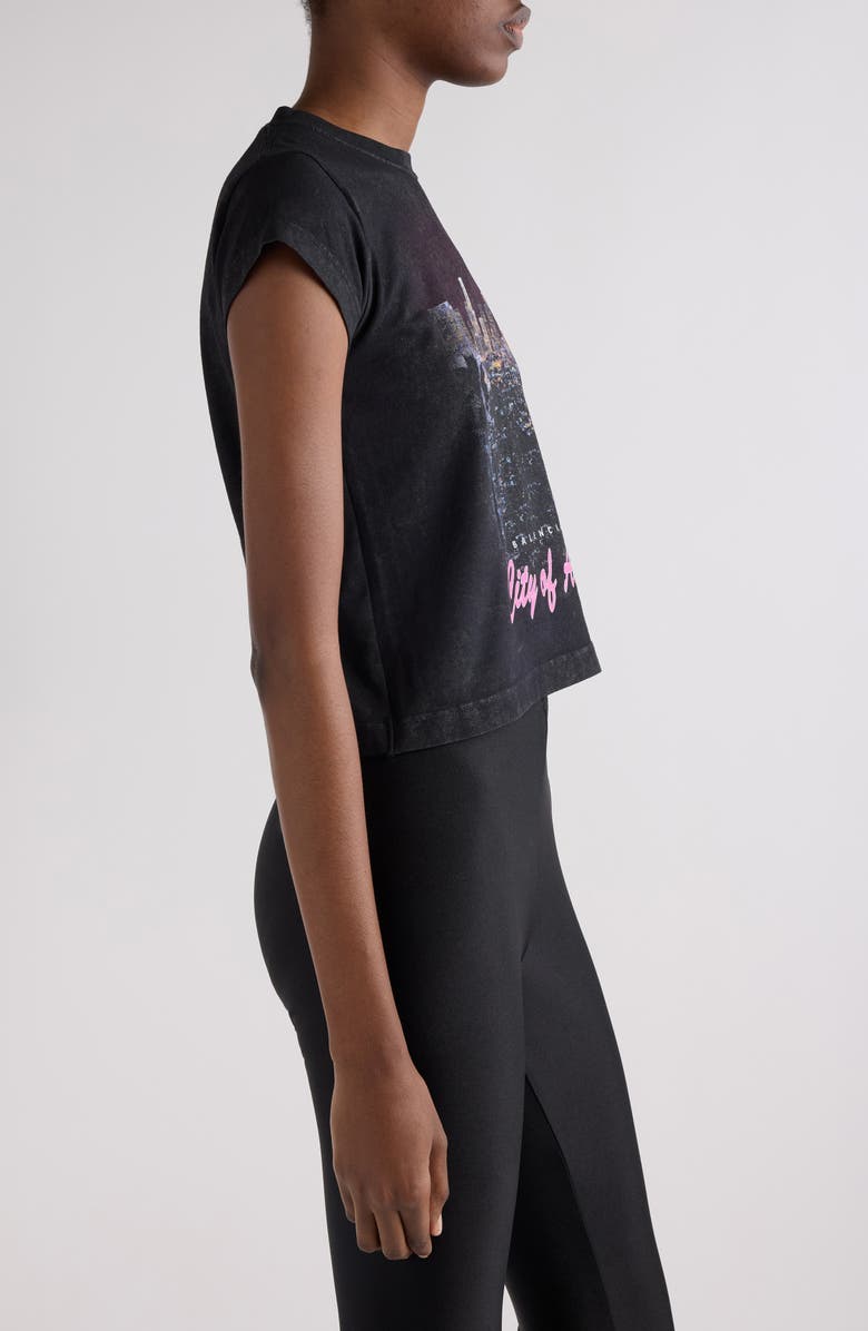 Balenciaga City of Angels Graphic T-Shirt, Alternate, color, 1041 Faded Washed Black