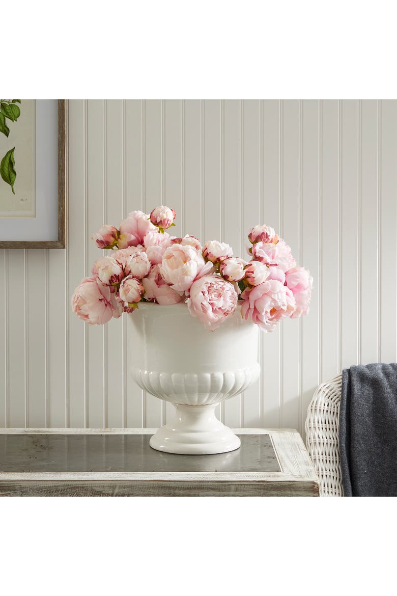 Mirabelle Decorative Pedestal Bowl, Alternate, color, White