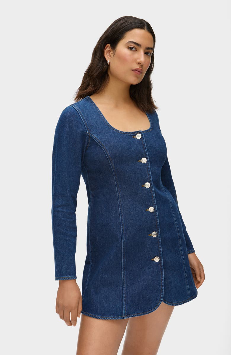 ALIGNE Pax Denim Minidress, Alternate, color, Mid Blue