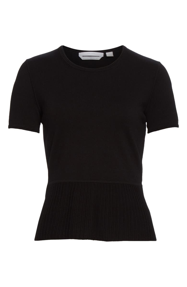 BOSS Faly Ribbed Peplum Wool Blend Cardigan, Alternate, color, 