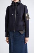Sacai Sponge Sweat Full Zip Hoodie