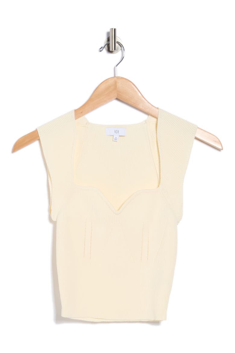 Sweetheart Sleeveless Sweater Top, Alternate, color, IVORY