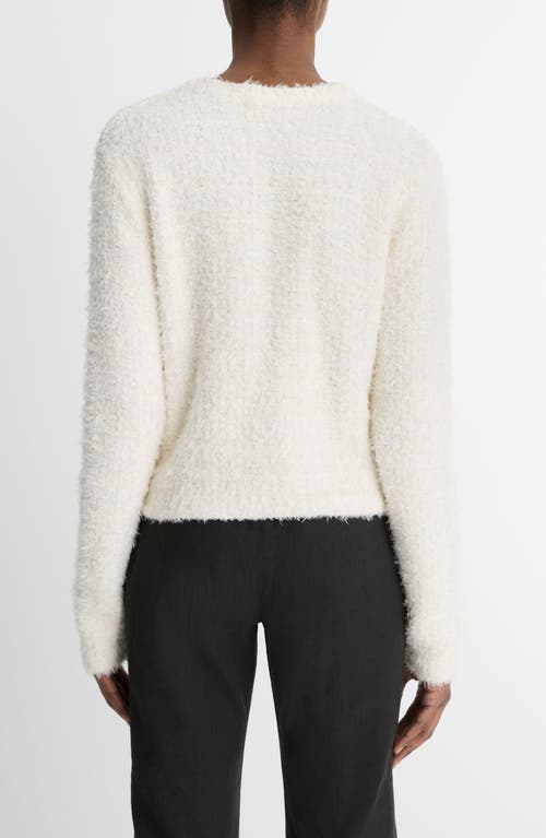 Vince Brocade Jacket Cardigan In White