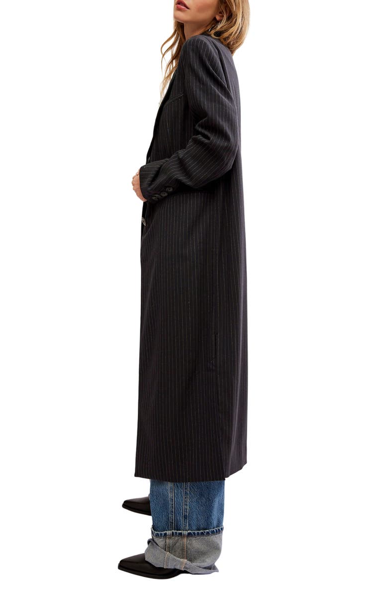Free People Hailey Pinstripe Blazer Duster, Alternate, color, 