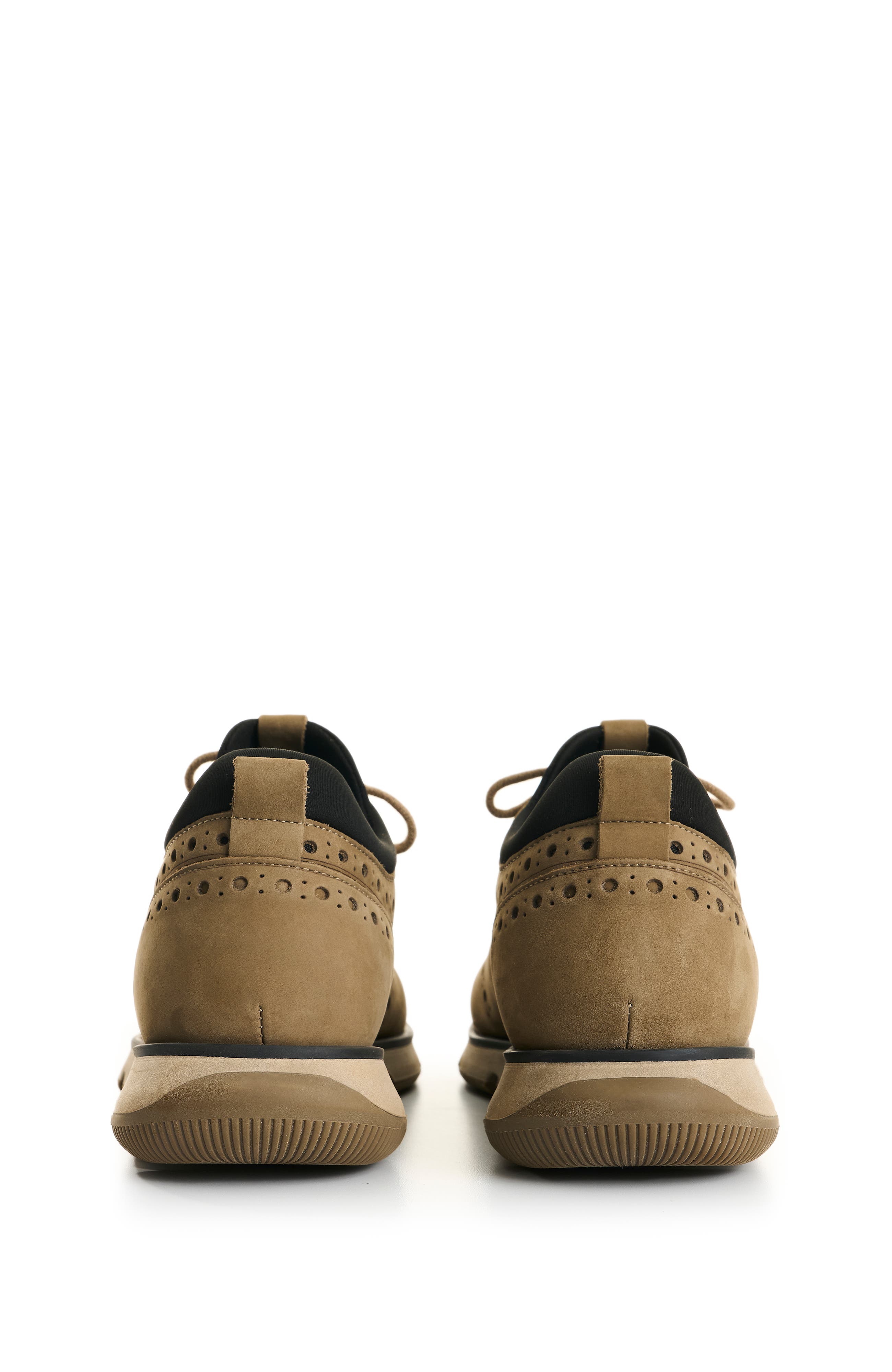 Velez Leather Lace-Up Shoes with Athletic Touches, Alternate, color, Beige