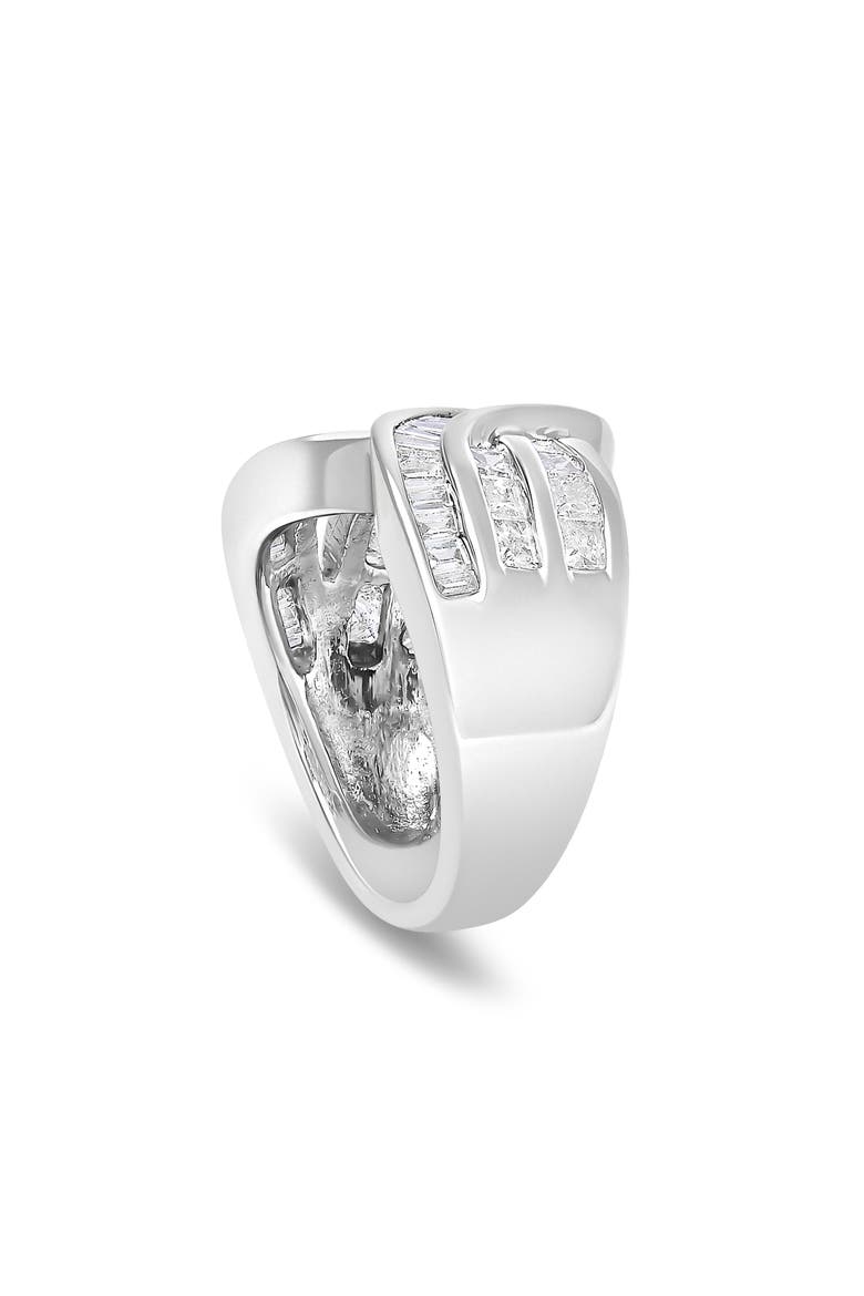 14K White Gold 2.0 Cttw Diamond Channel Set Bypass Ring, Alternate, color, White Gold