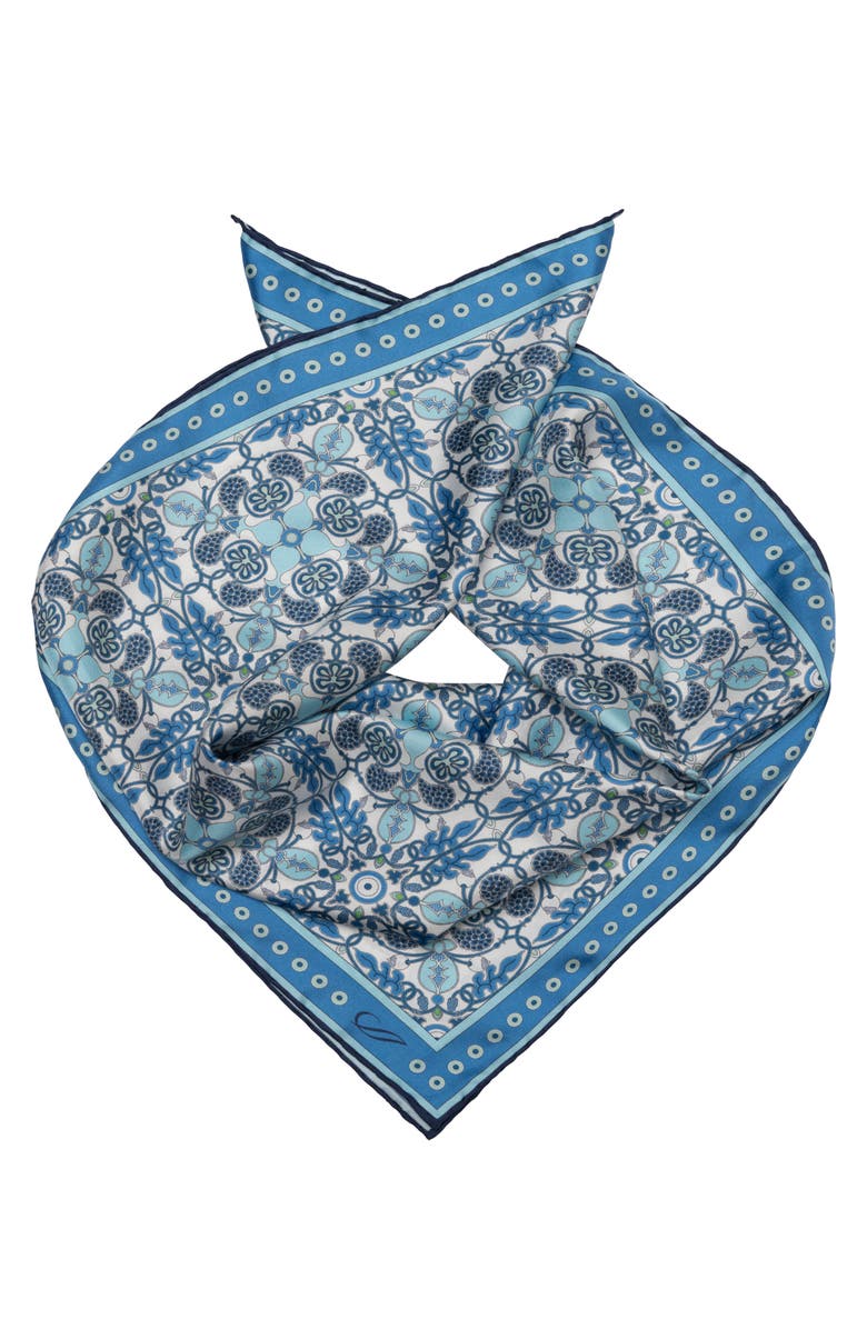 Elizabetta Barbaresco - Hand Rolled Silk Neckerchief, Alternate, color, Blue