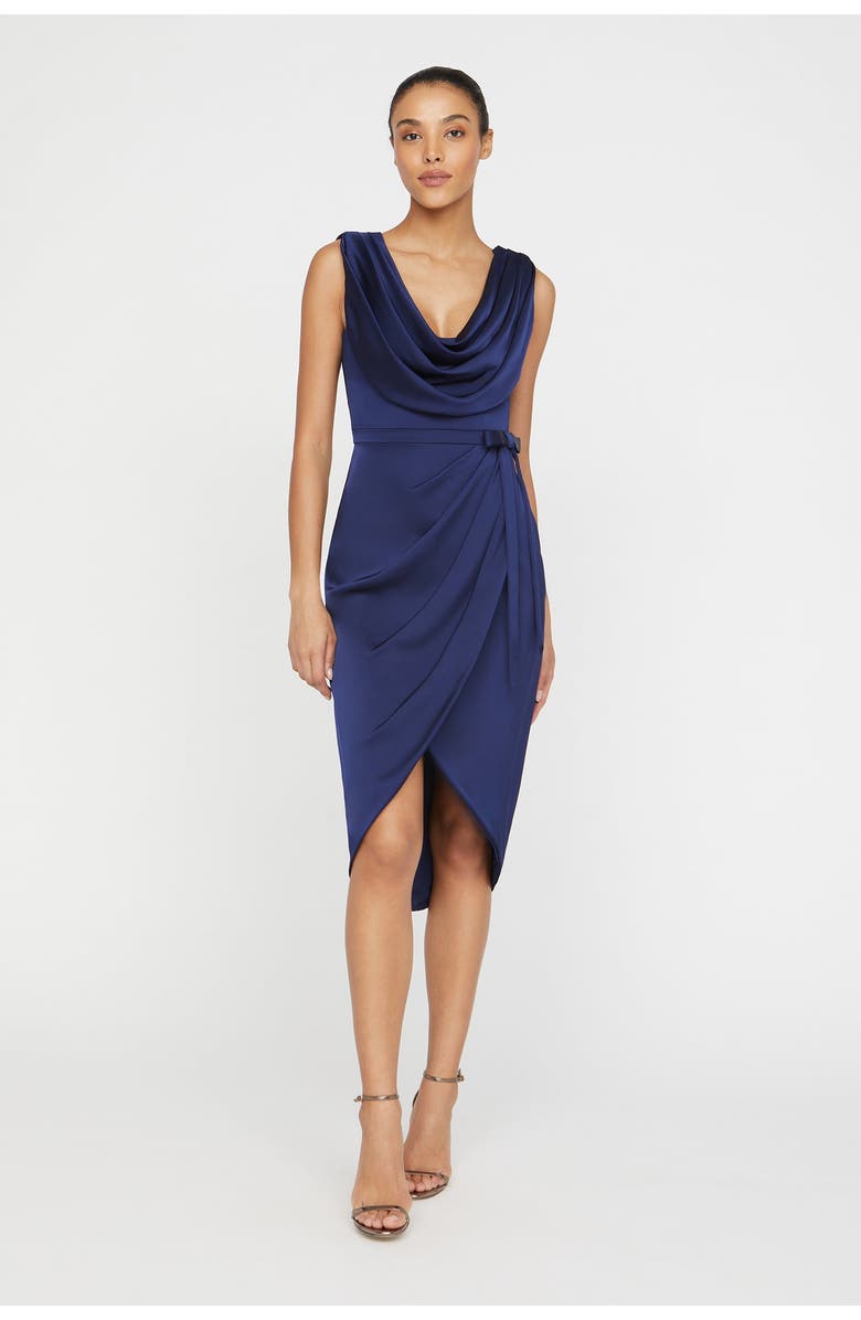Theia Stephanie Wrap Dress, Alternate, color, Nautical Navy