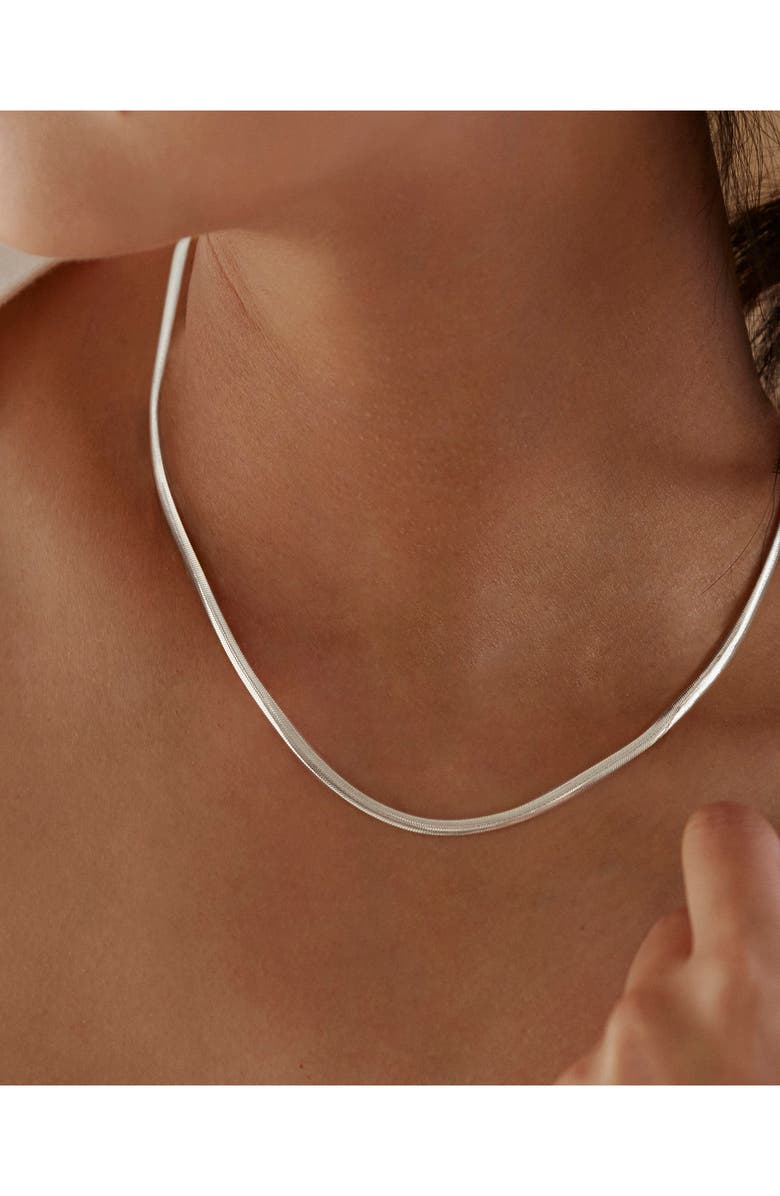 Monica Vinader Snake Chain Necklace, Alternate, color, Sterling Silver