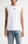 Balmain Embroidered Logo Tank