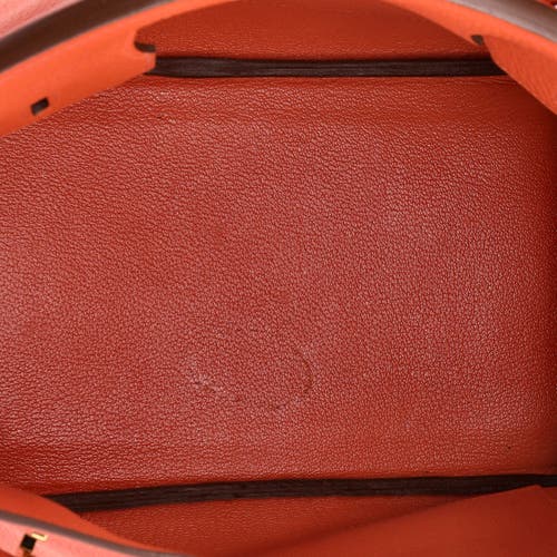 Pre-owned Hermes Hermes Birkin Handbag Orange Togo With Gold Hardware 30 In Orange