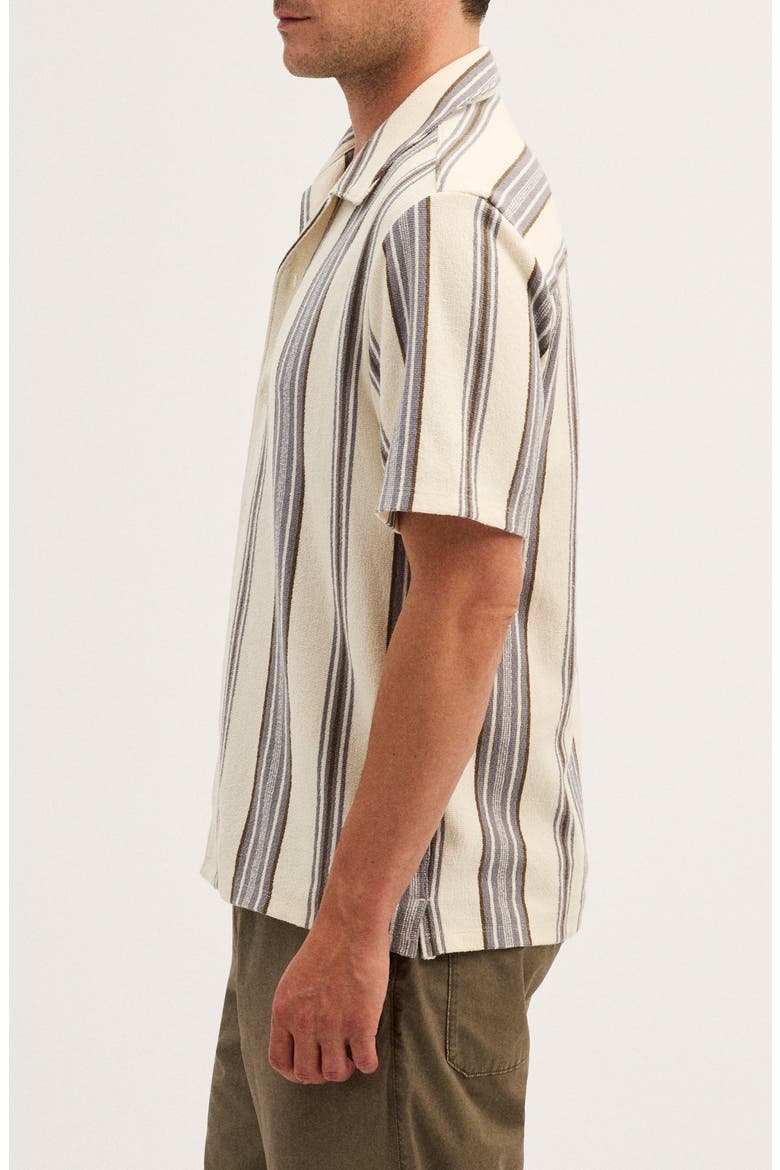 The Camp Shirt in Seaport Terry, Alternate, color, ASHEN BLUE