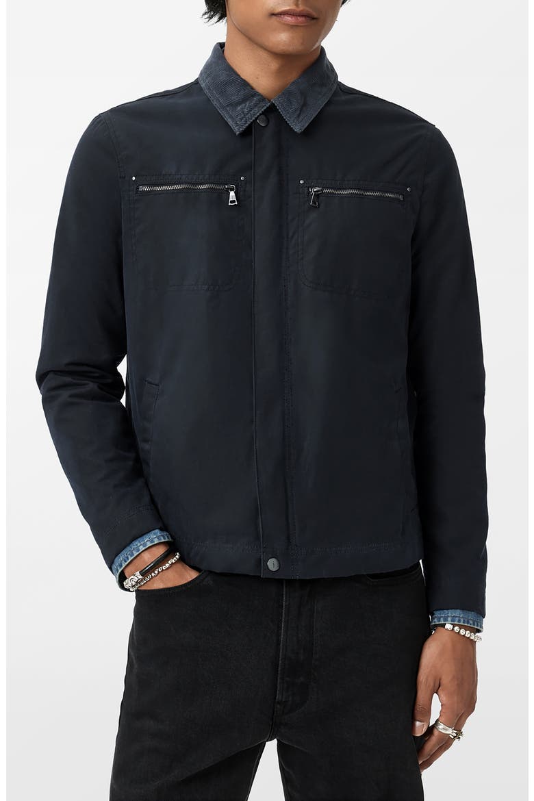 Calvin Waxed Cotton Work Jacket, Main, color, NAVY
