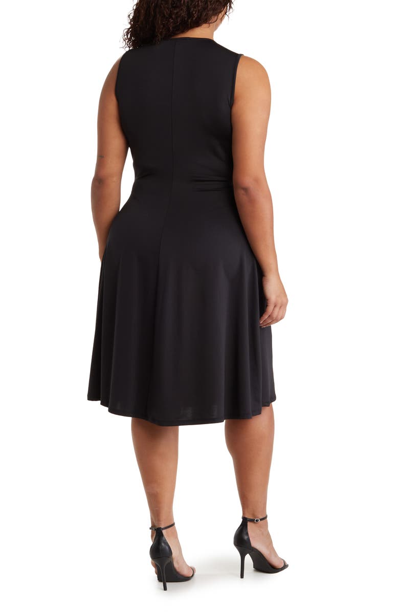BY DESIGN Mila Sleeveless Side Ruched Dress, Alternate, color, Black