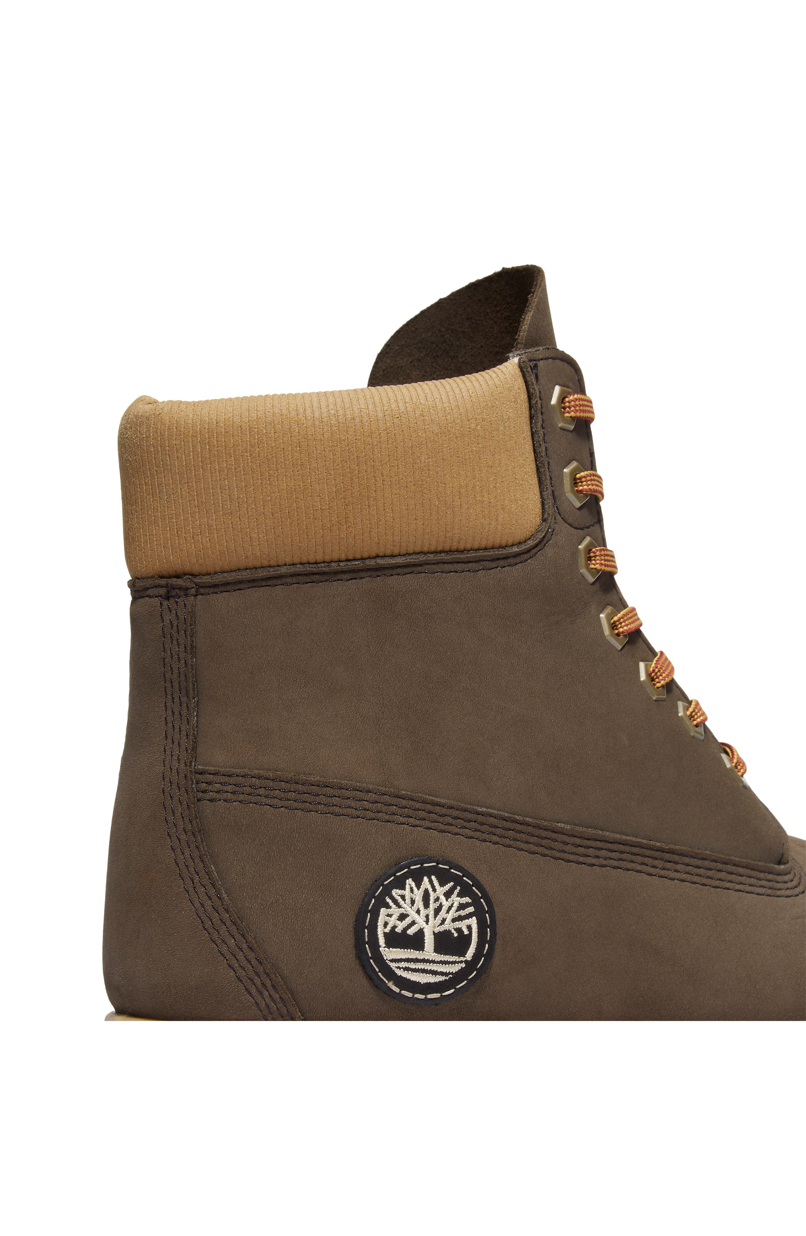 Premium 6-Inch Waterproof Boot, Alternate, color, DARK BROWN NUBUCK/ OLIVE