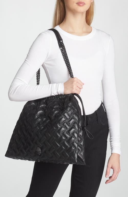 Kurt Geiger London Kensington Drawstring Quilted Leather Shoulder Bag