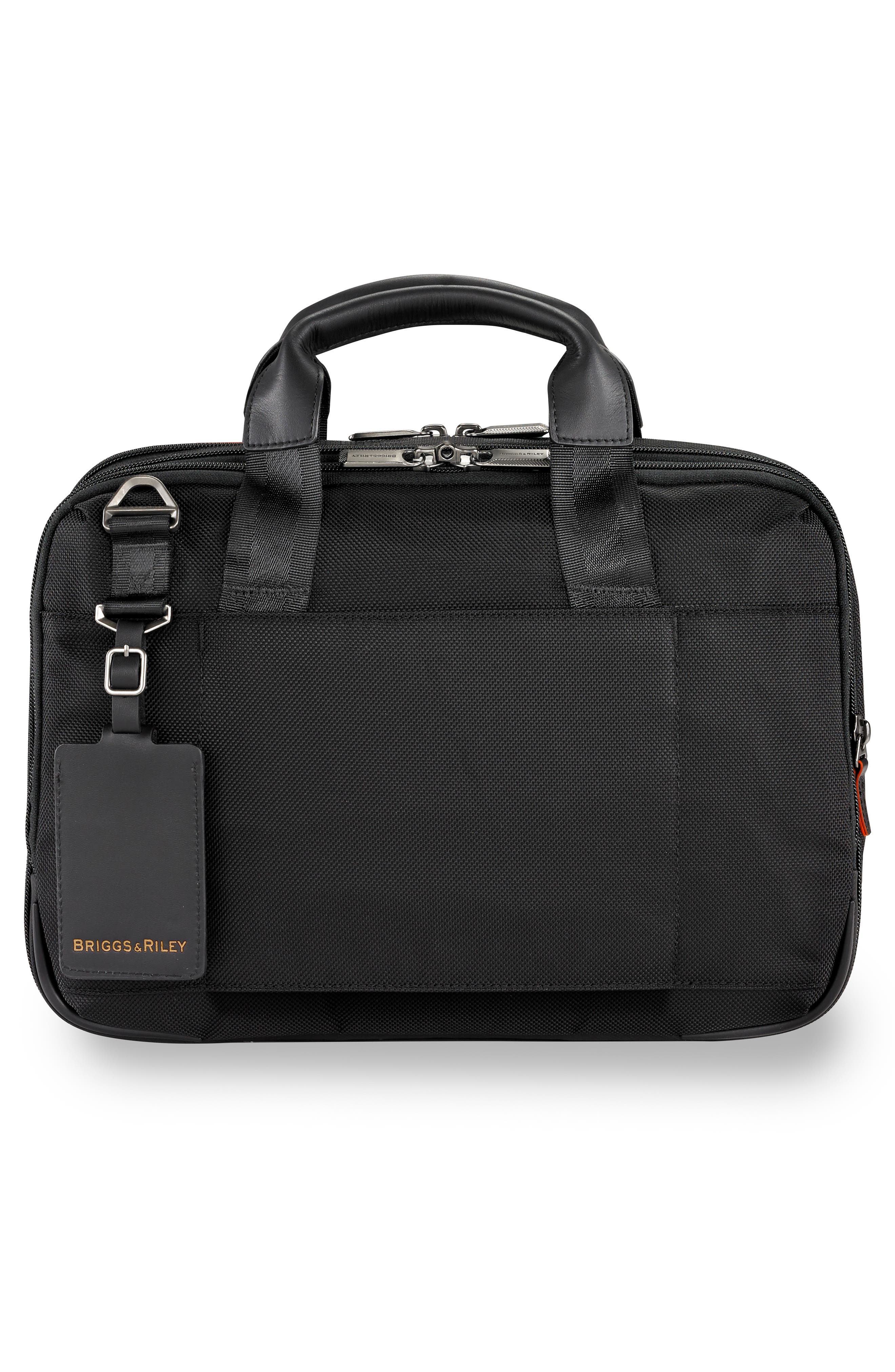 Briggs & Riley @work Small Expandable Ballistic Nylon Laptop Briefcase with RFID Pocket, Alternate, color, 
