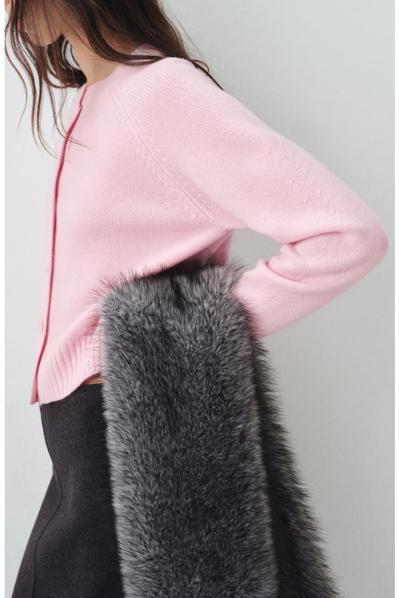 Selection Wool & Cashmere Cardigan, Alternate, color, PINK