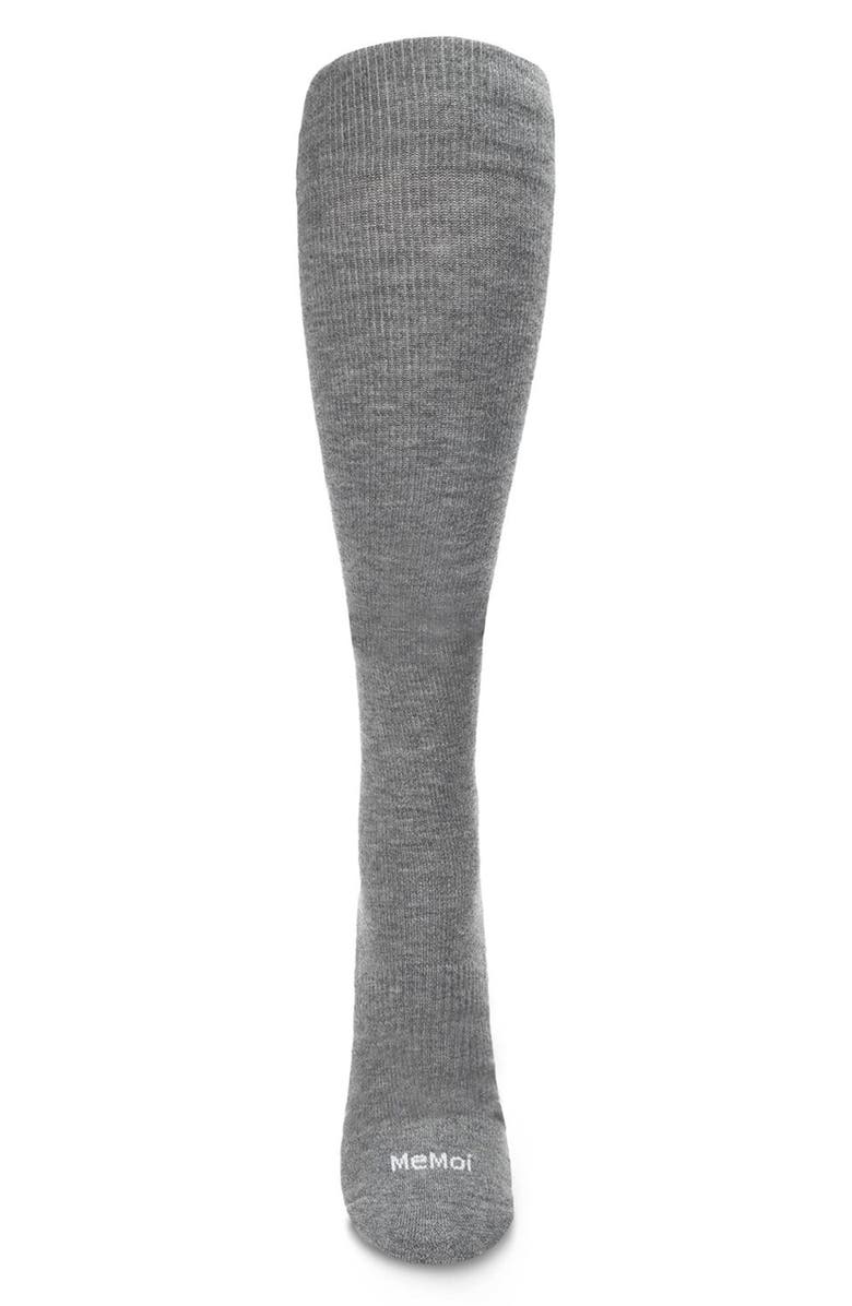 MeMoi Gender Inclusive Performance Compression Socks, Alternate, color, Med Gray Heather