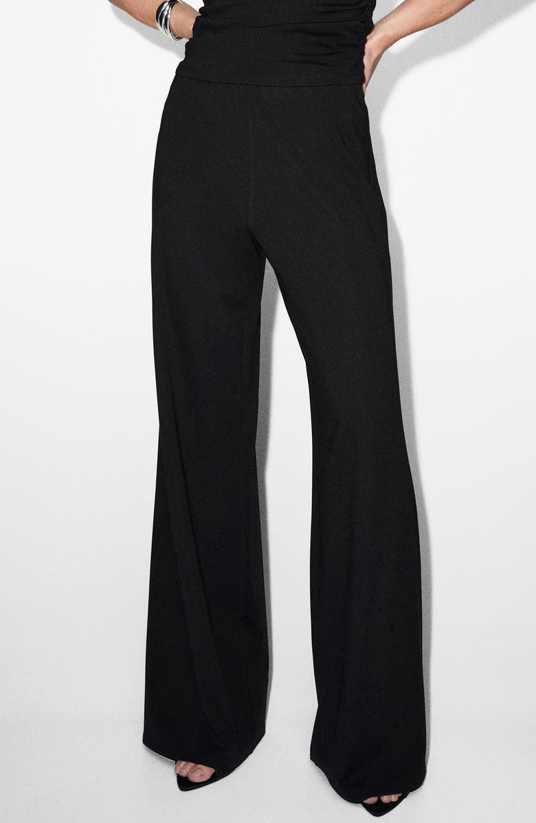 MANGO Wide Leg Pants, Main, color, Black