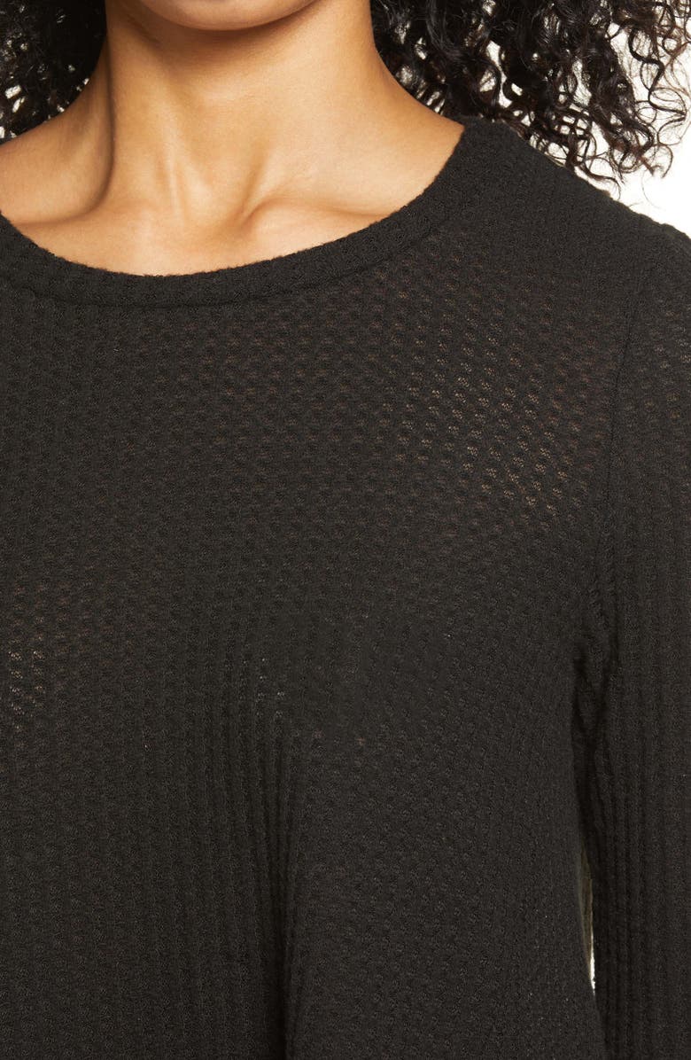 Bobeau Waffle Knit Swing Top, Alternate, color, 