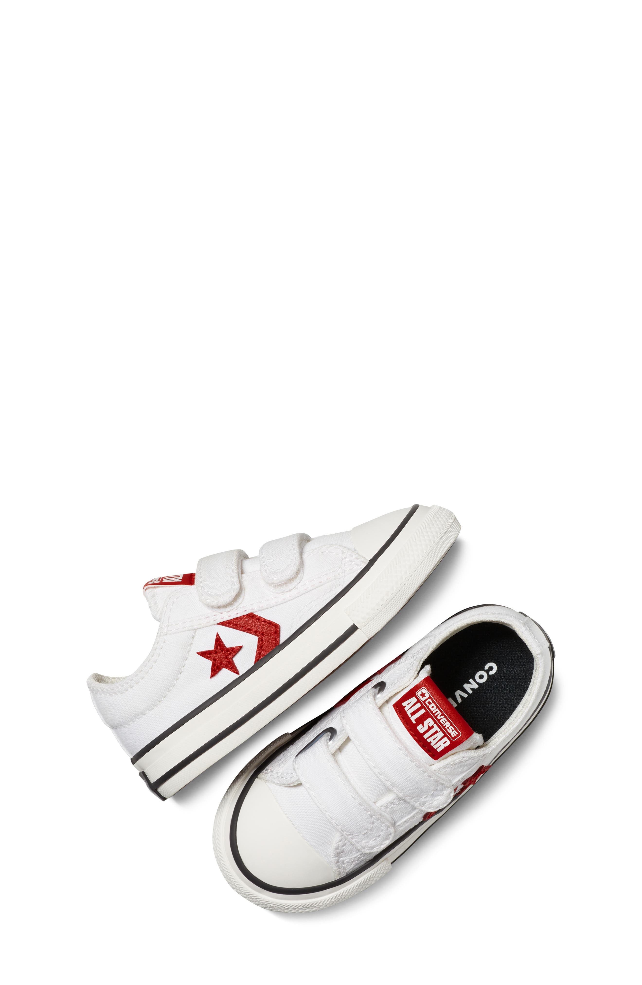 Converse Kids' Star Player 76 2V Oxford Sneaker, Alternate, color, White/ Red/ White