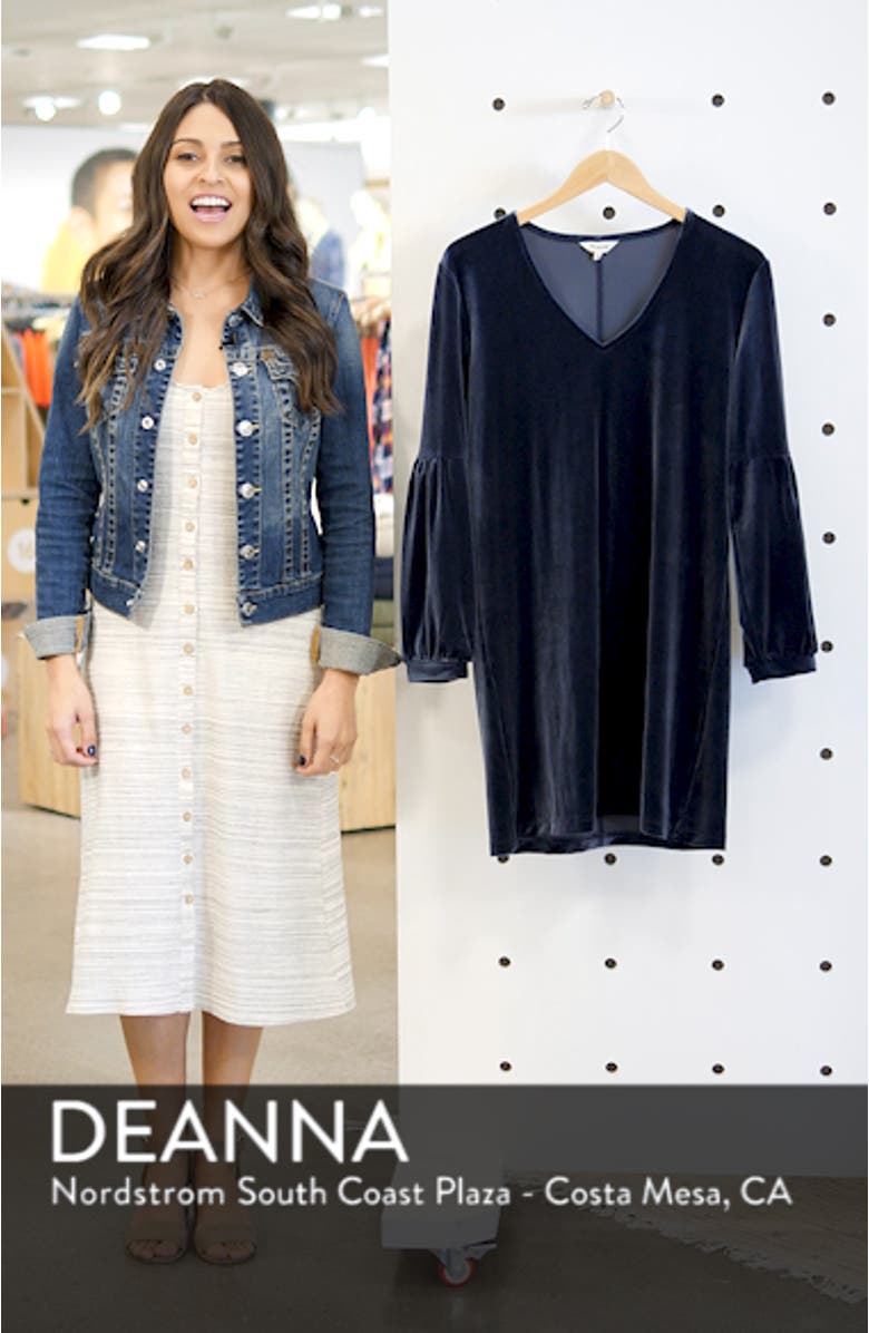 Balloon Sleeve Velvet Dress, sales video thumbnail