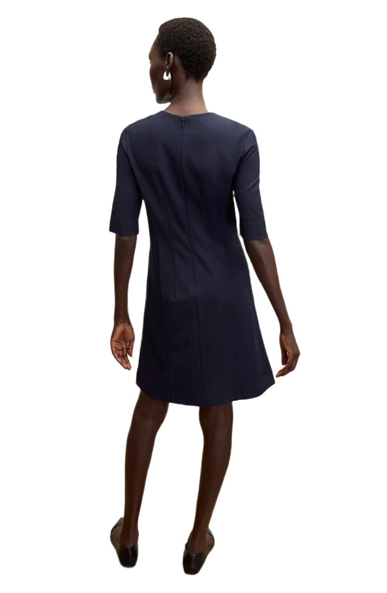M.M.LaFleur Emily Recycled WonderTex Dress, Alternate, color, Dark Navy