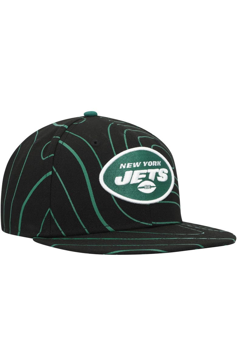 New Era Men's New Era Black New York Jets Geo 59FIFTY Fitted Hat, Alternate, color, Black
