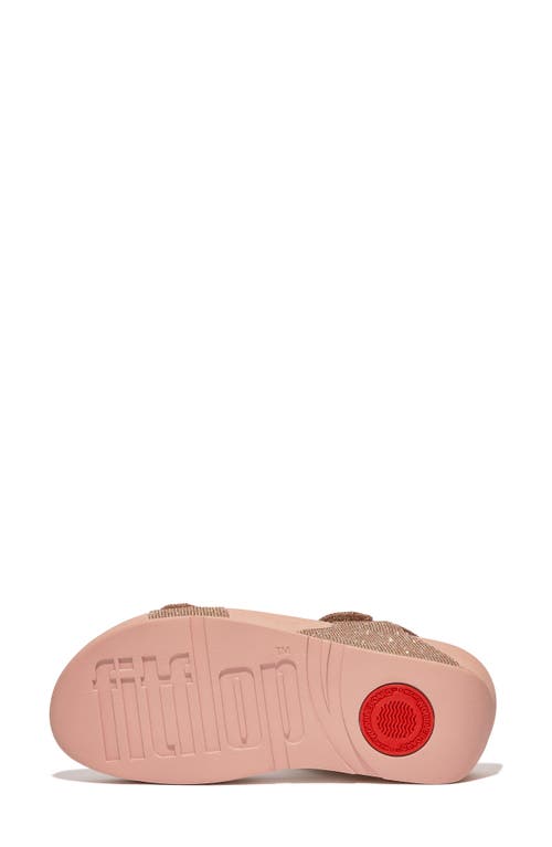 Fitflop Lulu Shimmerlux Adjustable Wedge Sandal In Brown