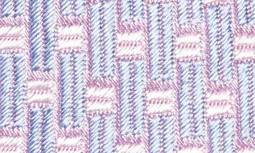 Eton Pink Geometric Pattern Silk Jacquard Tie In Medium Pink