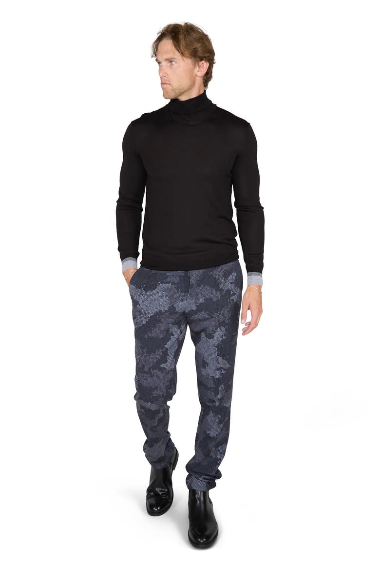 Ronald Merino Wool Turtleneck Sweater, Main, color, Black