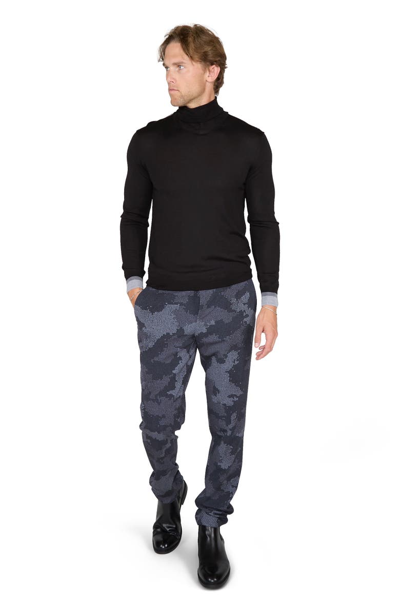 Lords of Harlech Ronald Merino Wool Turtleneck Sweater, Alternate, color, Black