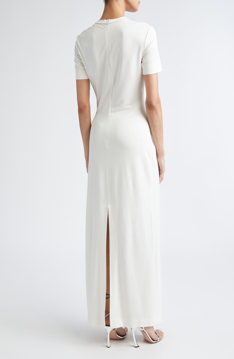 Oscar de la Renta Allium Stretch Jersey Dress, Alternate, color, Blue/ White