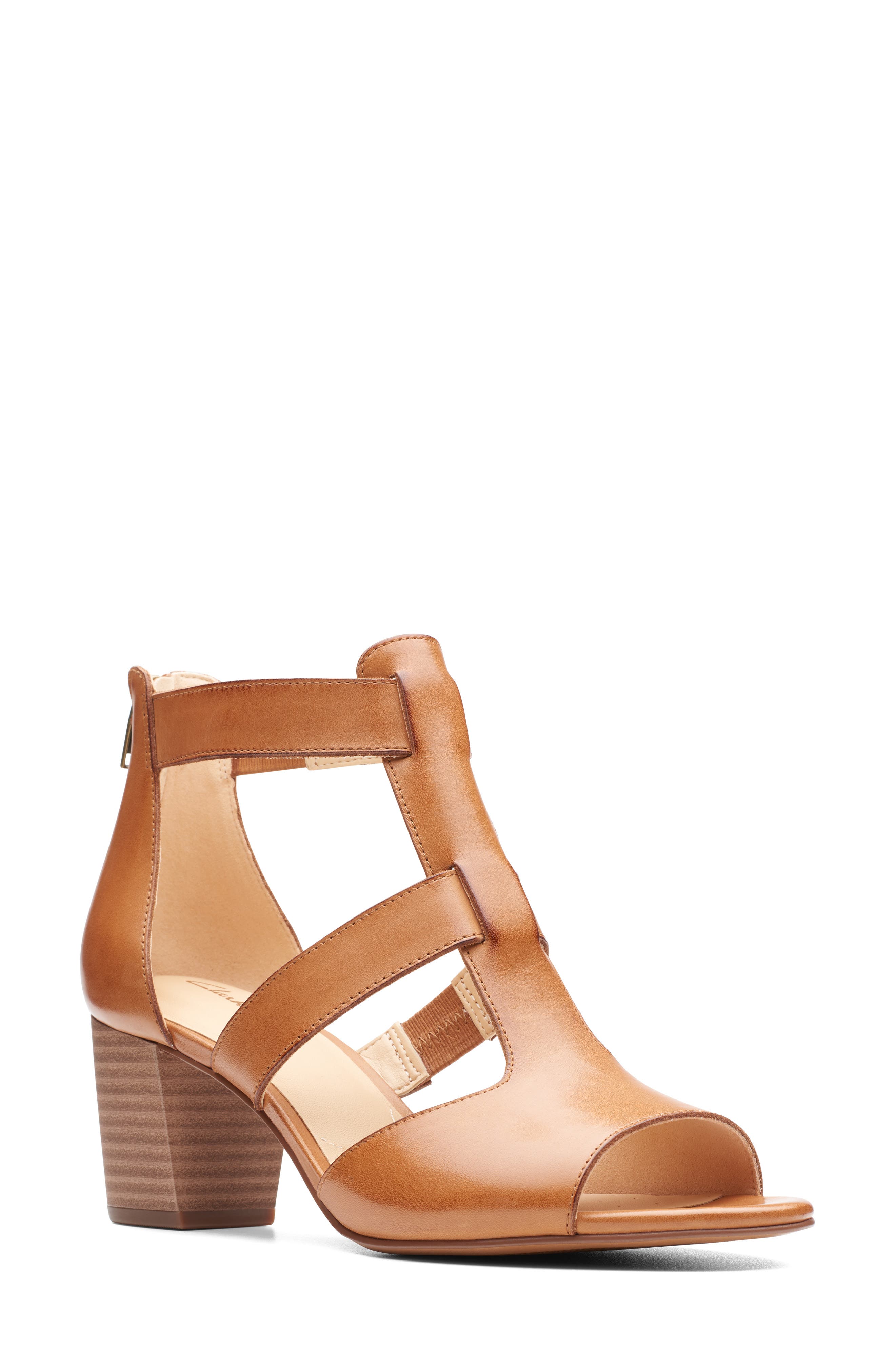 Deloria Fae Sandal, Main, color, TAN LEATHER