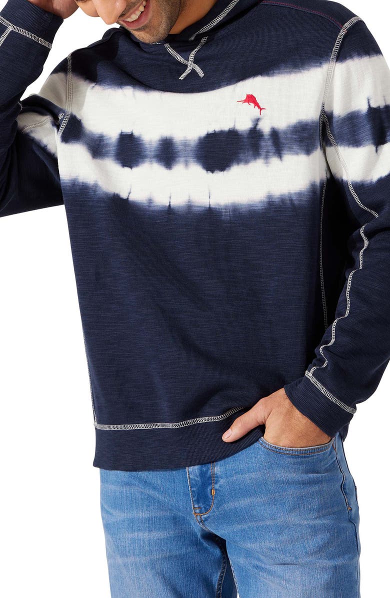 Tommy Bahama Tobago Bay Waves Cotton Blend Hoodie, Main, color, 