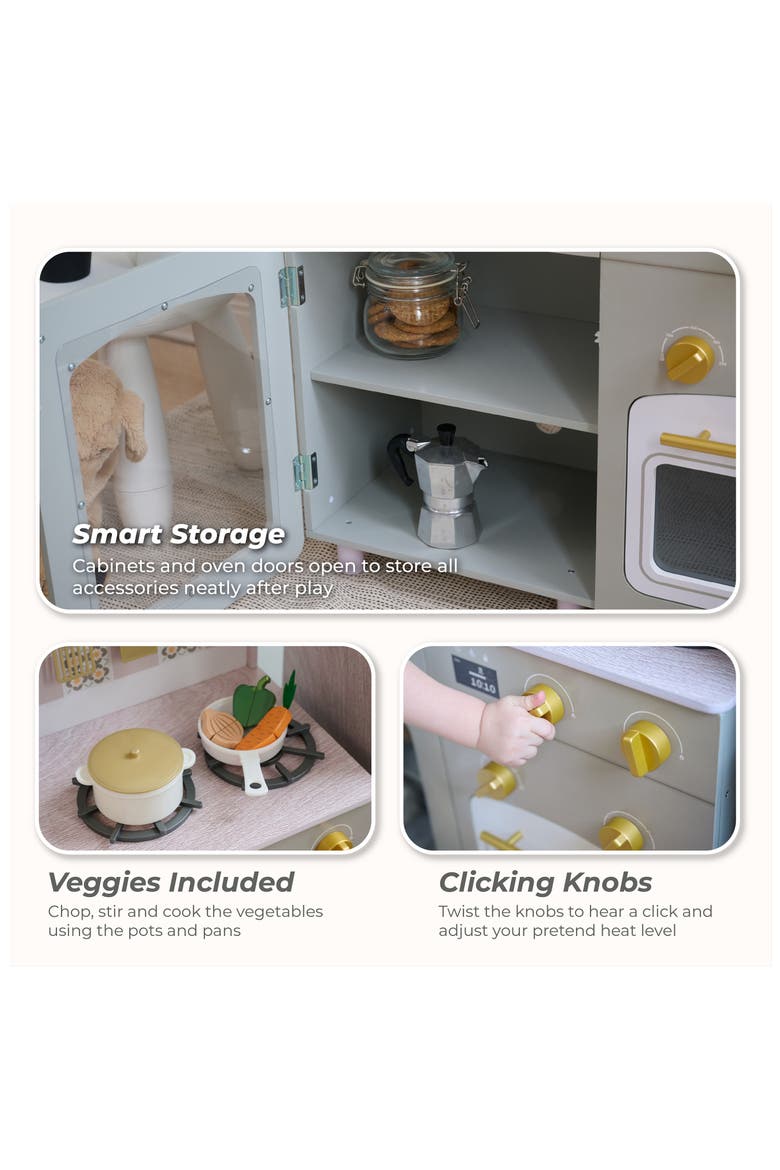 Little Chef Normandie Play Kitchen & Accessories, Alternate, color, GREEN