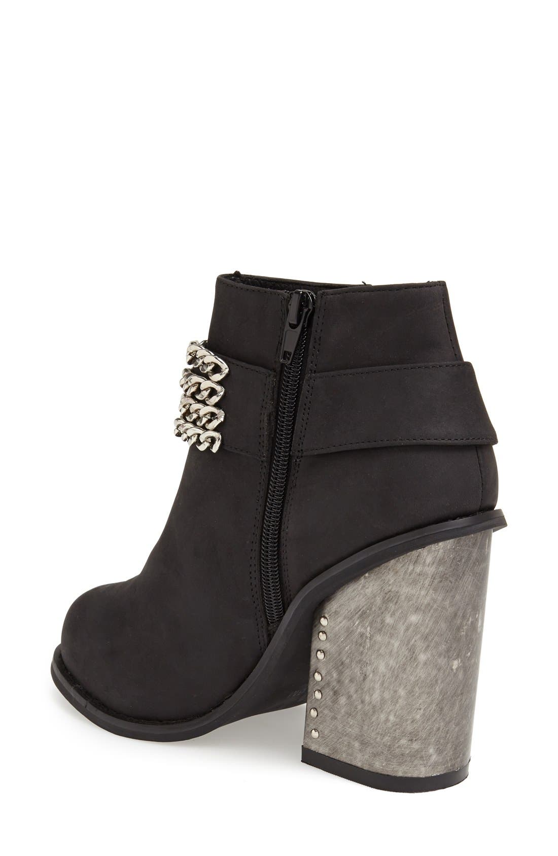 'Motorama' Bootie, Alternate, color, BLACK