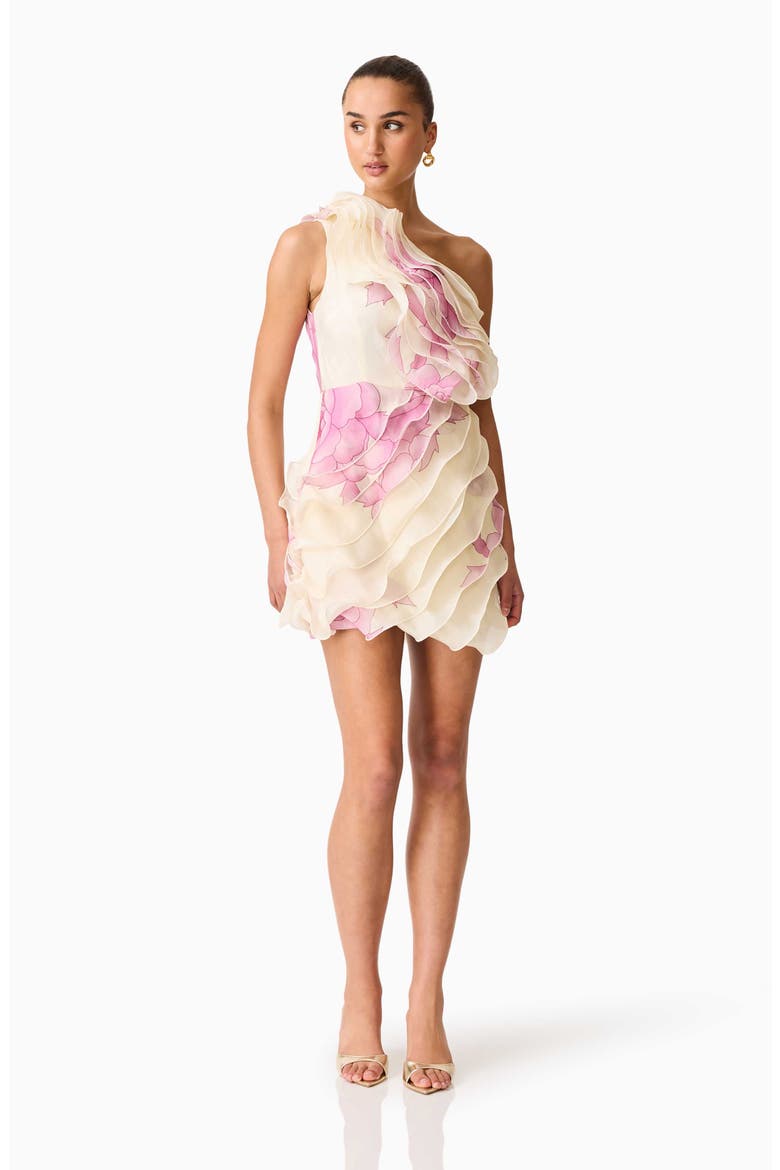 Rova One-Shoulder Minidress, Alternate, color, CREAMPINK