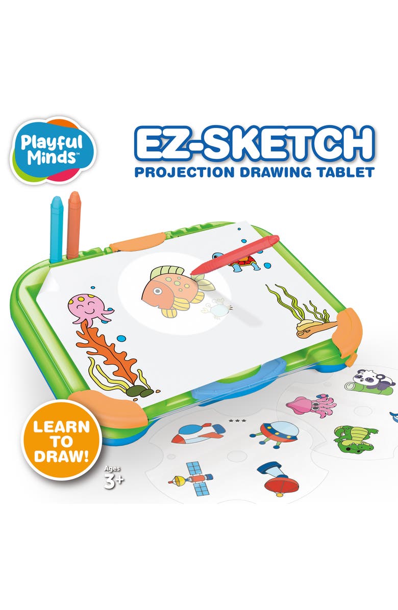 Playful Minds Ez Sketch Projector Drawing Tablet Trace and Color, Alternate, color, Multicolored