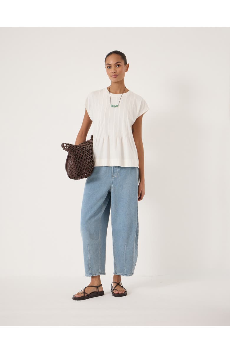 Hush Ellery Pleat Release T-Shirt, Alternate, color, Ecru White