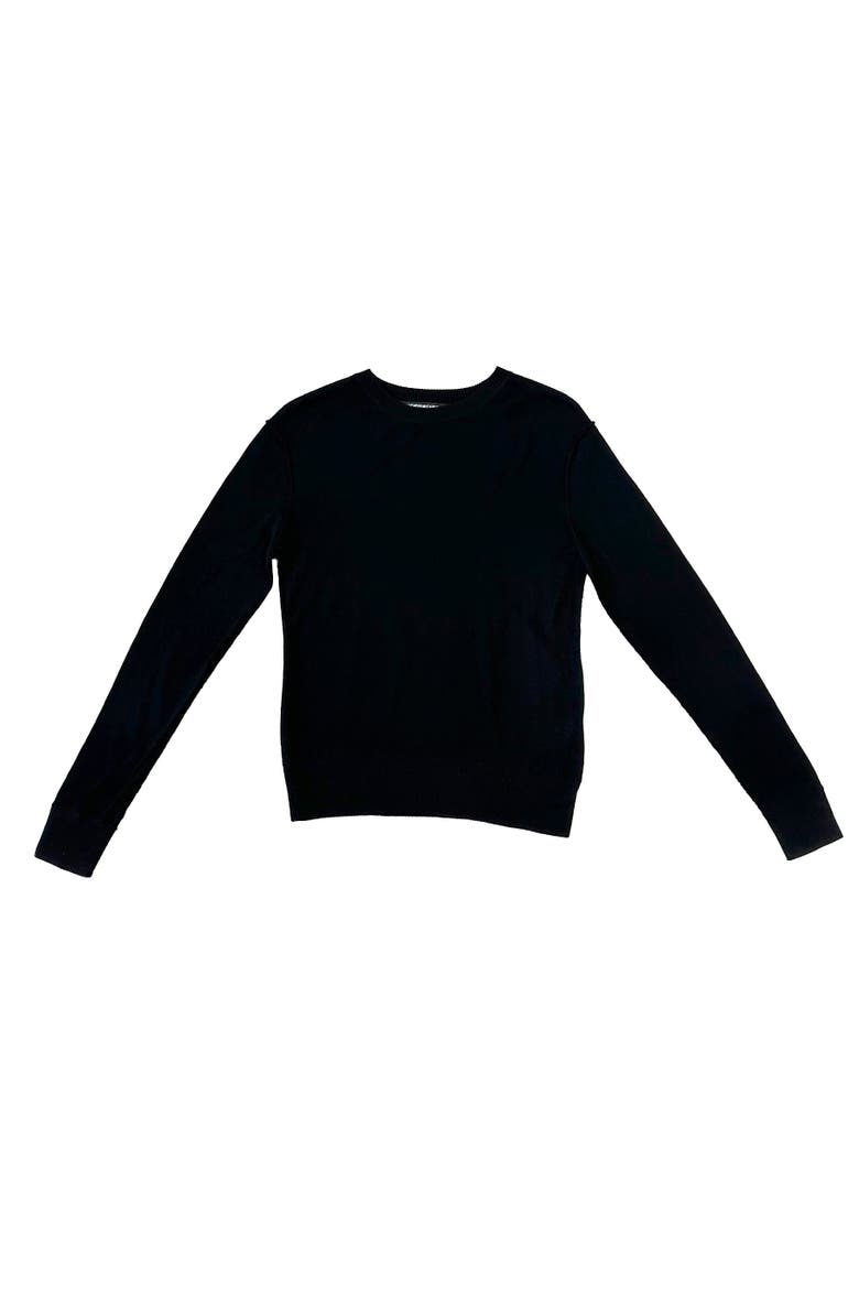 Marguerite Paper Thin Cashmere Sweater, Alternate, color, Black
