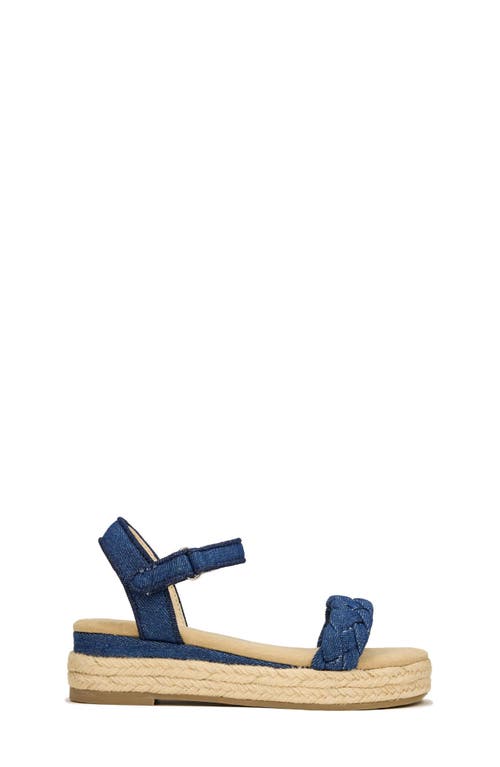 Yosi Samra Kids' Miss April Espadrille Ankle Strap Platform Wedge Sandal In Blue