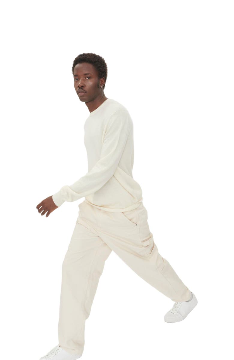 Gobi Cashmere Crew Neck Sweater, Alternate, color, White