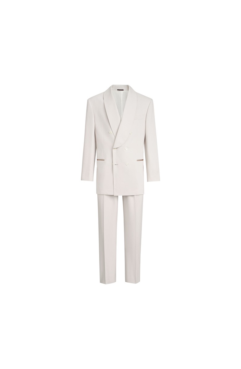 Brunello Cucinelli Délavé silk twill tuxedo, Main, color, Panama